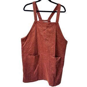 The Post Corduroy Dress in Rust - Size Medium